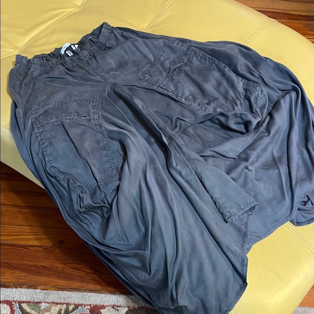 Gray Maxi Skirt with Pockets